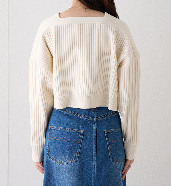  「Vワイドショートカーディガン」|カーディガン|