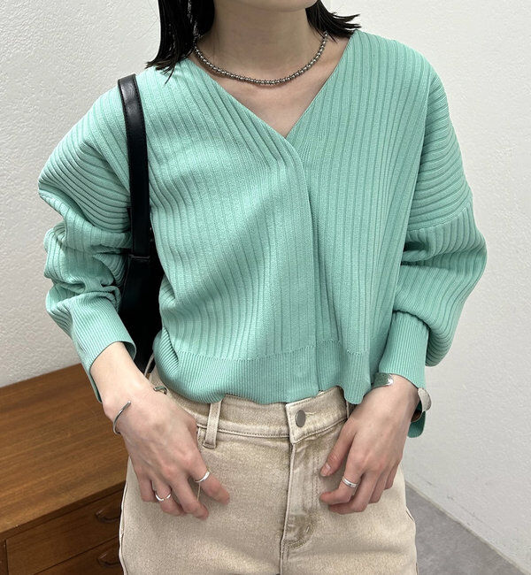  「Vワイドショートカーディガン」|カーディガン|