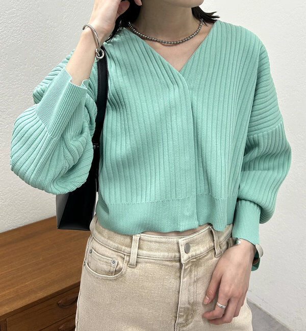  「Vワイドショートカーディガン」|カーディガン|