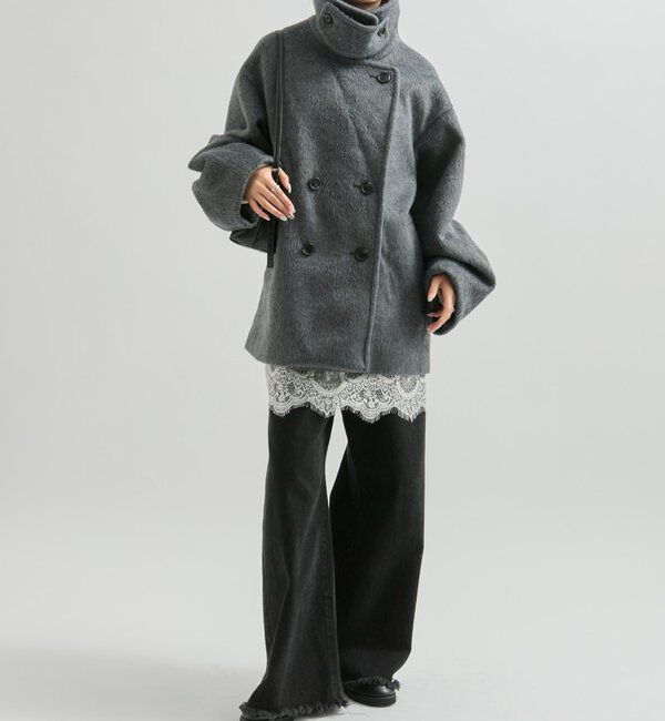  「ウール混 シャギーミドルコート」|その他|