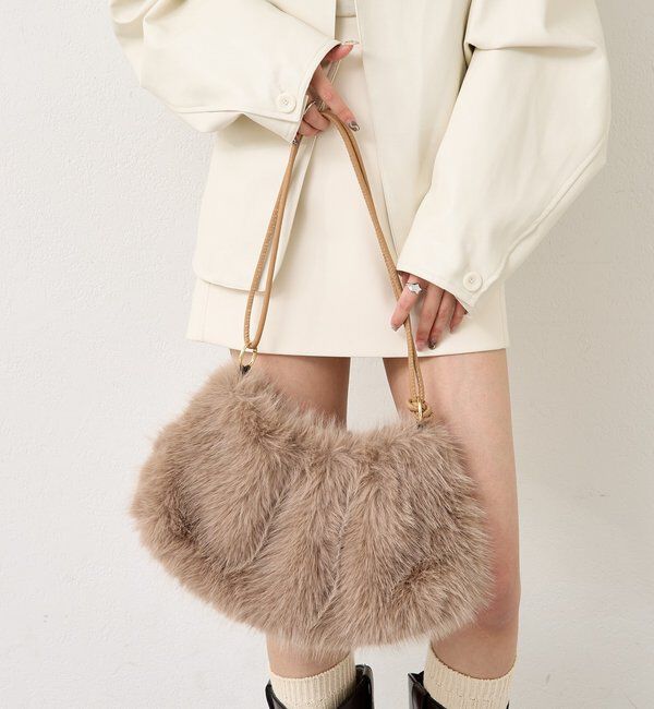  「WハンドルファーBAG」|トートバッグ|ベージュ