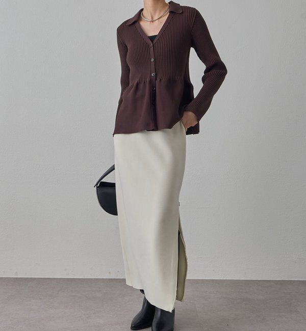  「【Lサイズも登場！】ポンチZIPタイトスカート」|スカート|