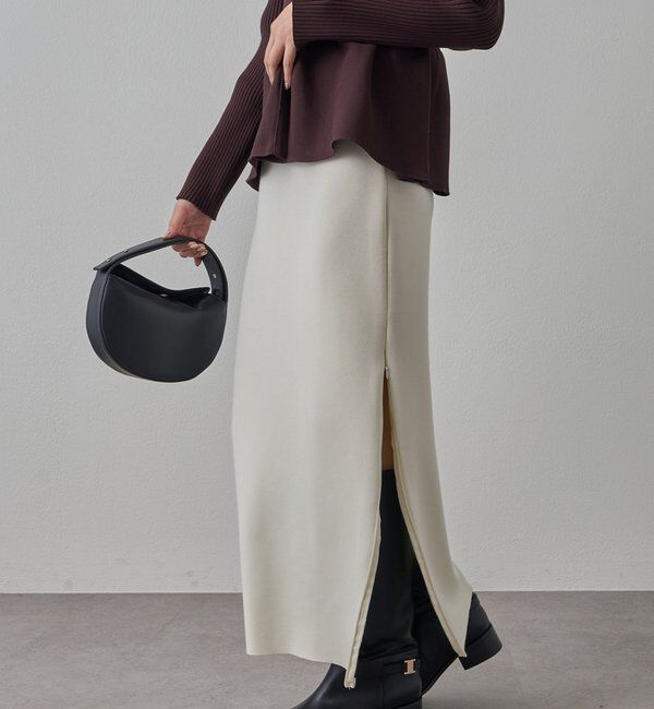  「【Lサイズも登場！】ポンチZIPタイトスカート」|スカート|