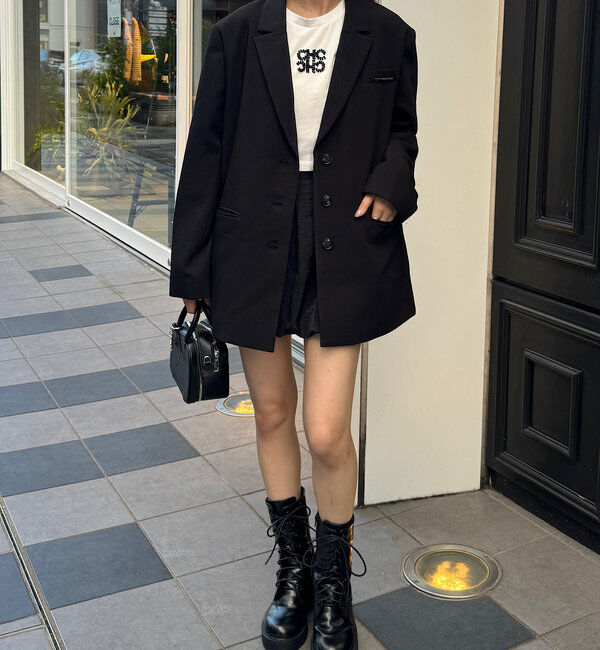  「【セットアップ対応】シングルロゴジャケット」|テーラードジャケット|