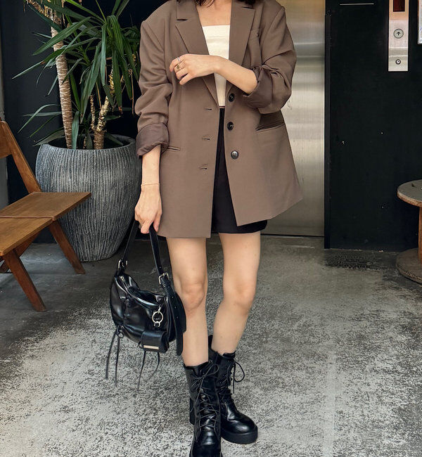  「【セットアップ対応】シングルロゴジャケット」|テーラードジャケット|