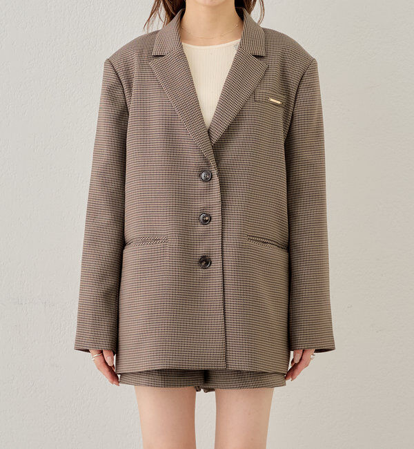  「【セットアップ対応】シングルロゴジャケット」|テーラードジャケット|