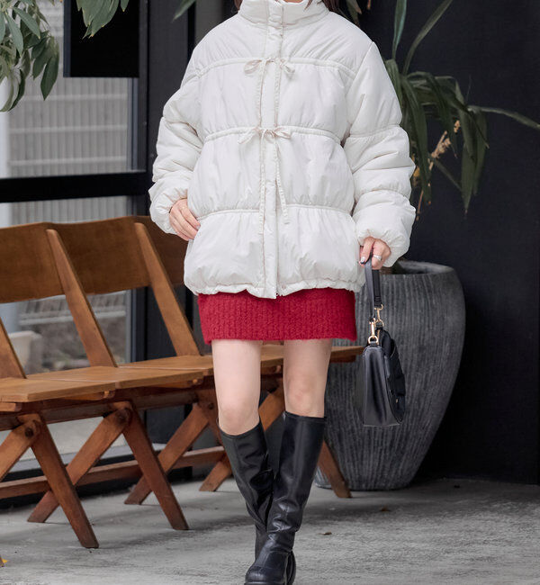  「リボンギャザー中綿ブルゾン」|その他|