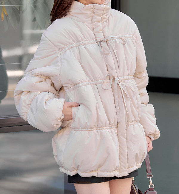  「リボンギャザー中綿ブルゾン」|その他|