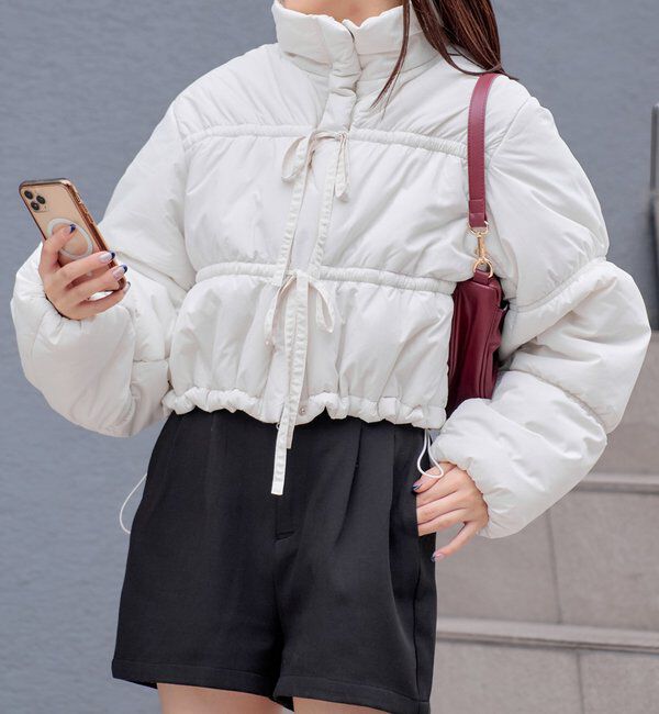  「リボンギャザー中綿ブルゾン」|その他|