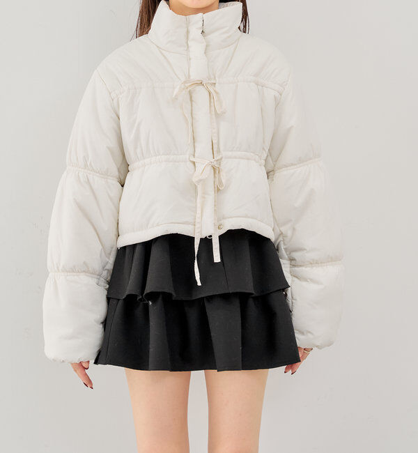  「リボンギャザー中綿ブルゾン」|その他|