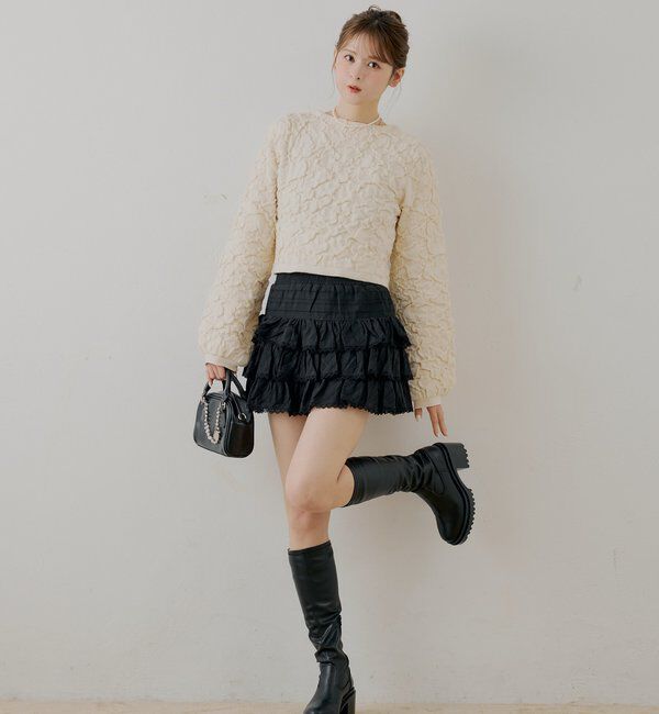 「ティアードフリルミニスカート」|スカート|