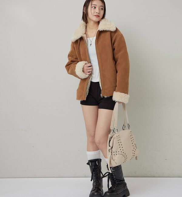  「【WEB限定】スウェードムートンジャケット」|その他|