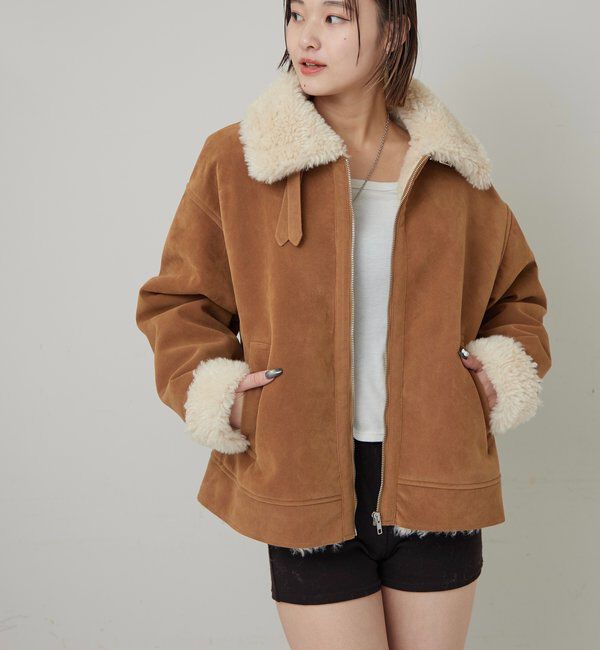  「【WEB限定】スウェードムートンジャケット」|その他|