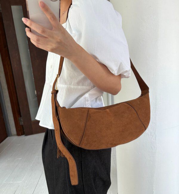  「スエードラウンドショルダーバッグ」|トートバッグ|