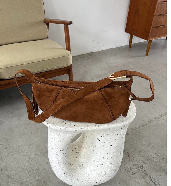  「スエードラウンドショルダーバッグ」|トートバッグ|