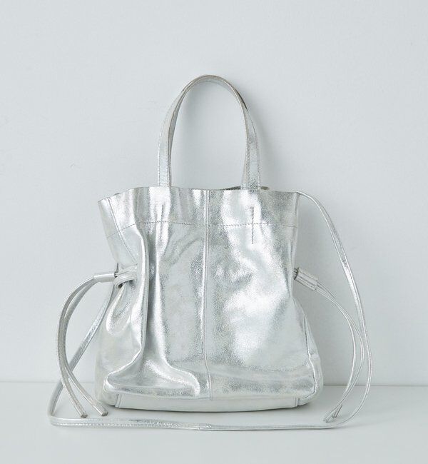  「レザー巾着ショルダーバッグ」|トートバッグ|