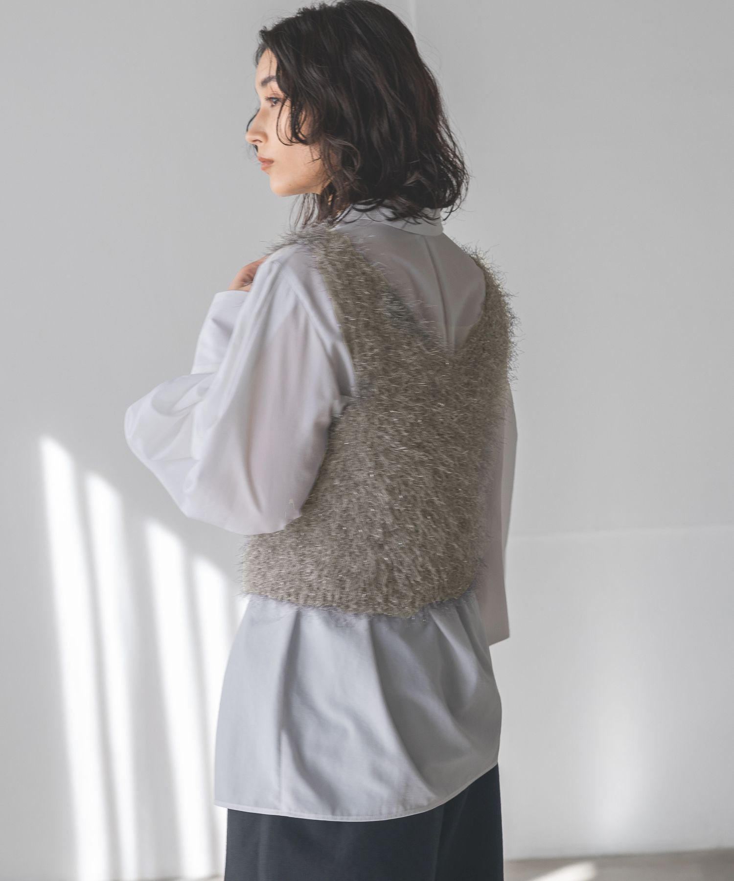 A part by 「ラメフェザーノースリーブ」|ニット・セーター|