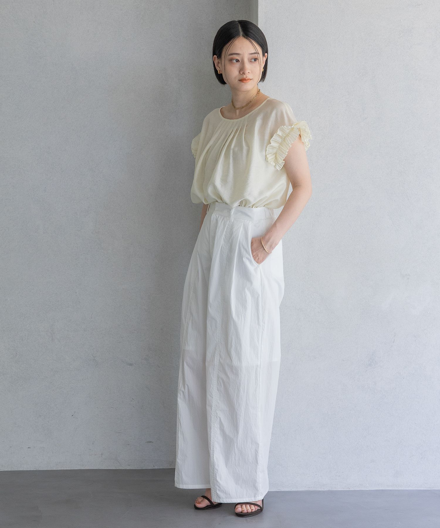 A part by 「フリルスリーブブラウス」|シャツ・ブラウス|