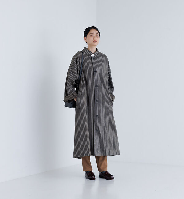 collex「【Yarmo】 Big Coat  ビッグコート」|ステンカラーコート|ブラウン
