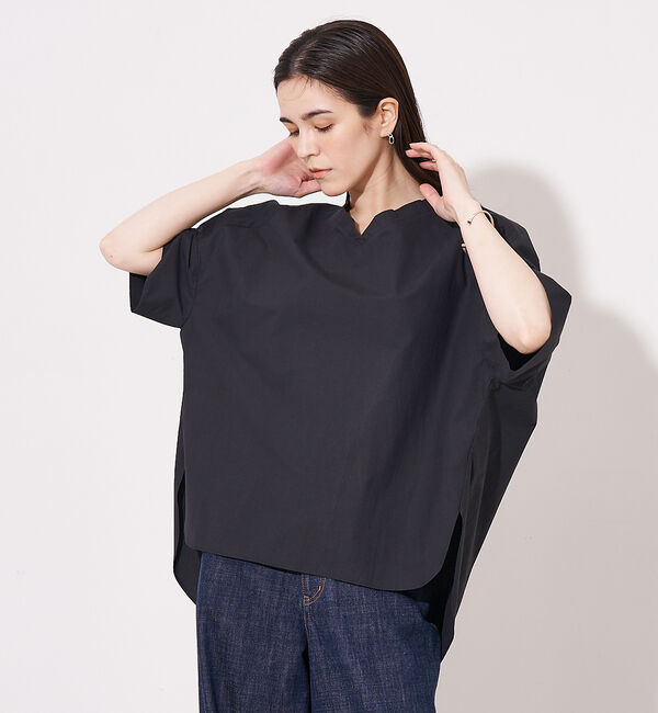 collex「オフスタンドカラーコットンブラウス」|シャツ・ブラウス|