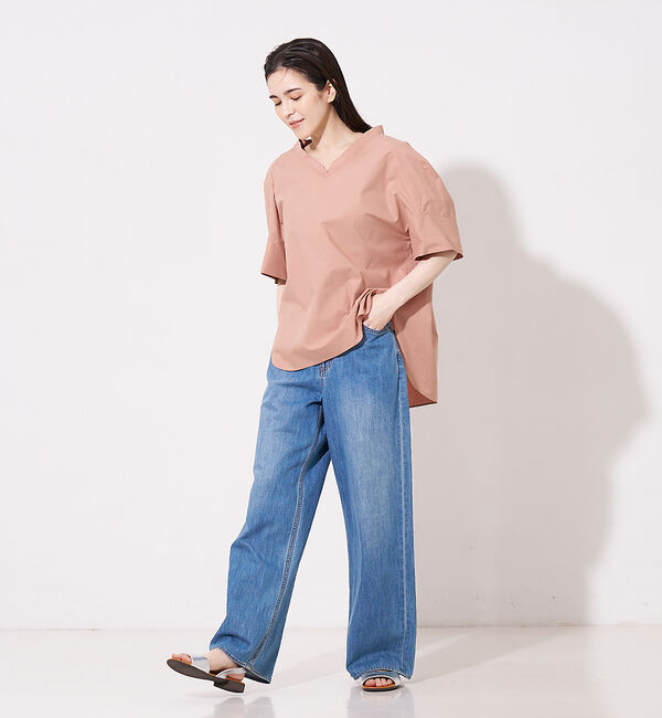 collex「オフスタンドカラーコットンブラウス」|シャツ・ブラウス|