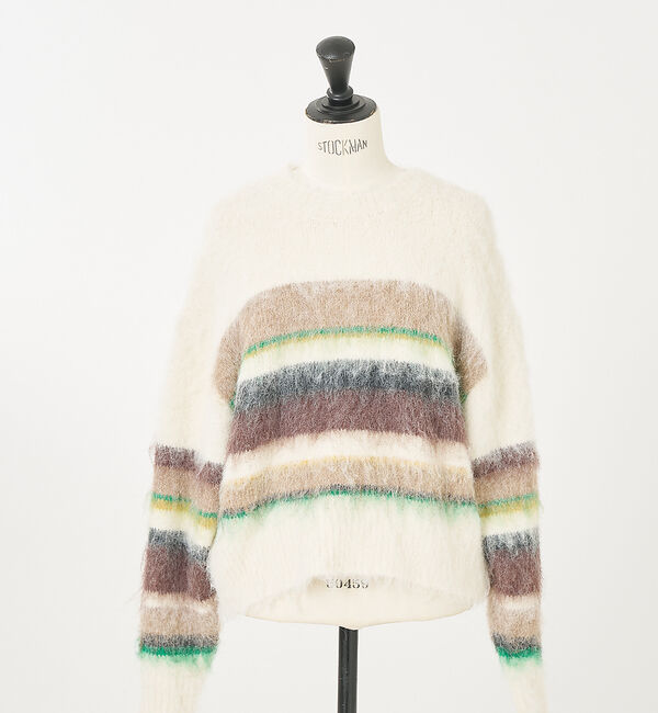 collex「ランダムボーダーヘアリーニット」|ニット・セーター|