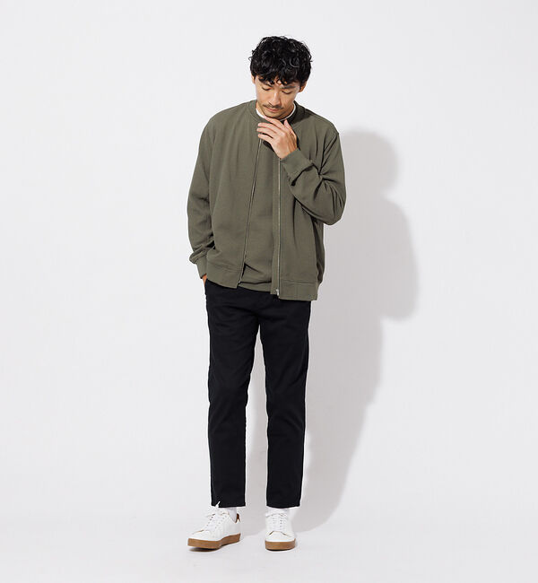 ABAHOUSE「フクレ ジャガード ジップブルゾン」|ブルゾン・スタジャン|