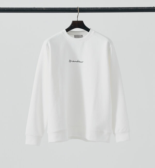 ABAHOUSE「【Grandeur】シルキーダンボール ロゴ 長袖 Tシャツ」|Tシャツ・カットソー|ホワイト