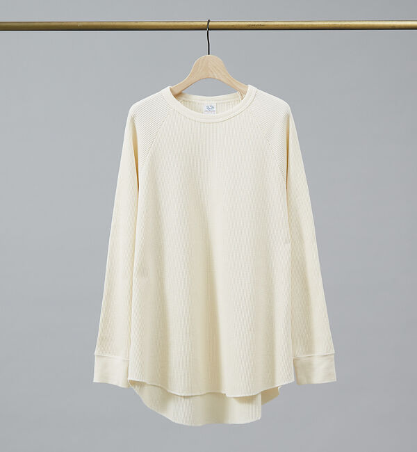 ABAHOUSE「【FRUIT OF THE LOOM】ヘビーオンス サーマル ラグラン クルー」|Tシャツ・カットソー|オフホワイト