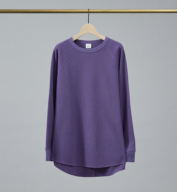 ABAHOUSE「【FRUIT OF THE LOOM】ヘビーオンス サーマル ラグラン クルー」|Tシャツ・カットソー|パープル