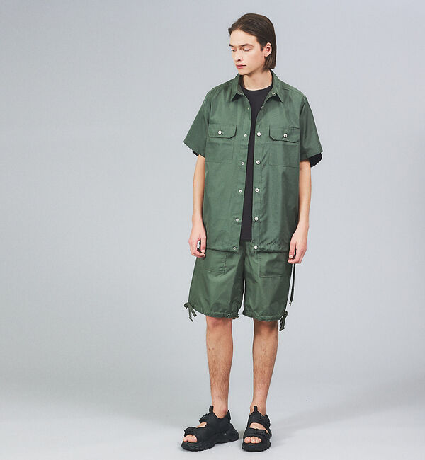 ABAHOUSE「【TAION / タイオン】MILITARY HALF SLEEVE SHIRT」|シャツ・ブラウス|