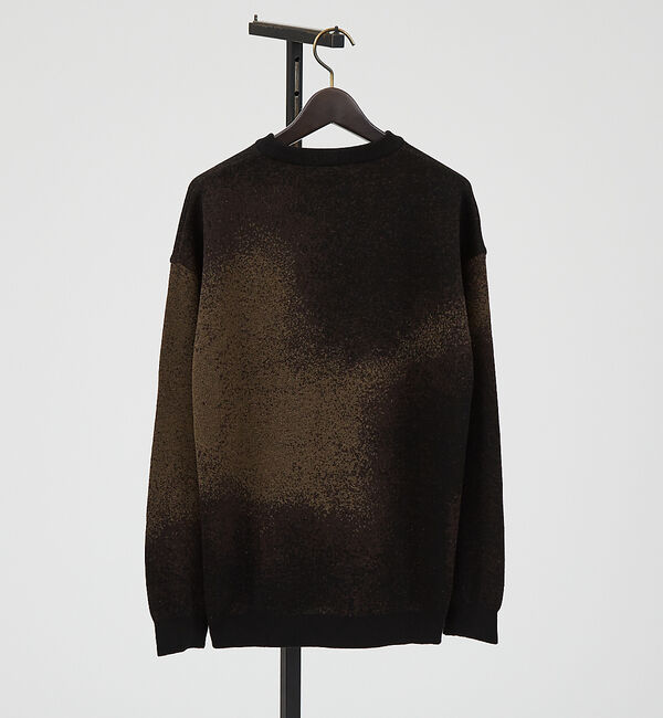 ABAHOUSE「アブストラクト グラデーション ニット / クルーネックプルオーバー」|ニット・セーター|