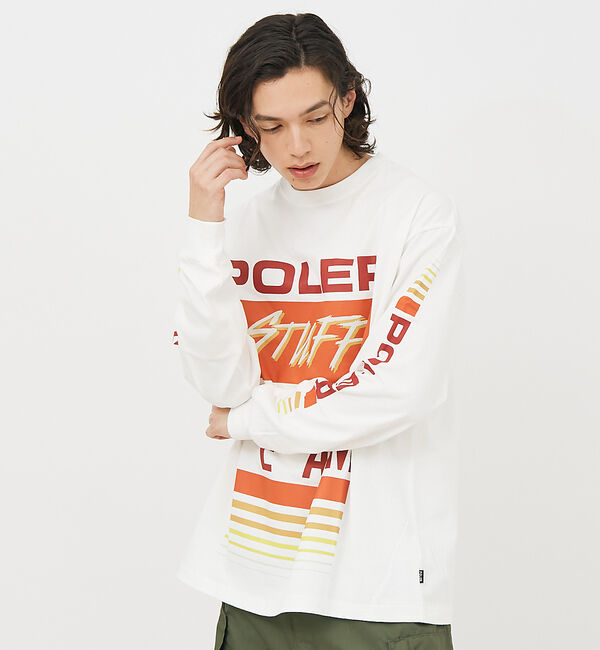 ABAHOUSE「【POLeR/ポーラー】TEAMS RELAX LOGO/ロングスリーブ/チーム」|Tシャツ・カットソー|ホワイト