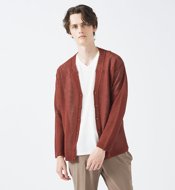 ABAHOUSE「【定番】ドレスポンチ Vネック 半袖Tシャツ / ストレッチ 冷涼感」|Tシャツ・カットソー|