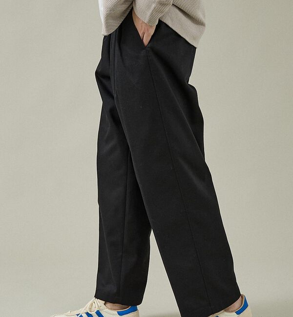 ABAHOUSE「2タック チノワイドパンツ / イージーパンツ【追加生産】【予約】」|その他|ブラック