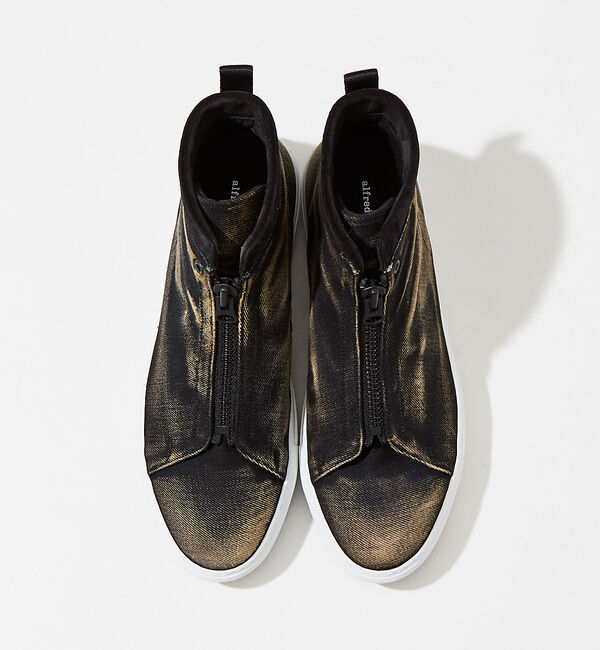 alfredoBANNISTER「【デニム】センタージップ ハイカットスニーカー」|スニーカー|