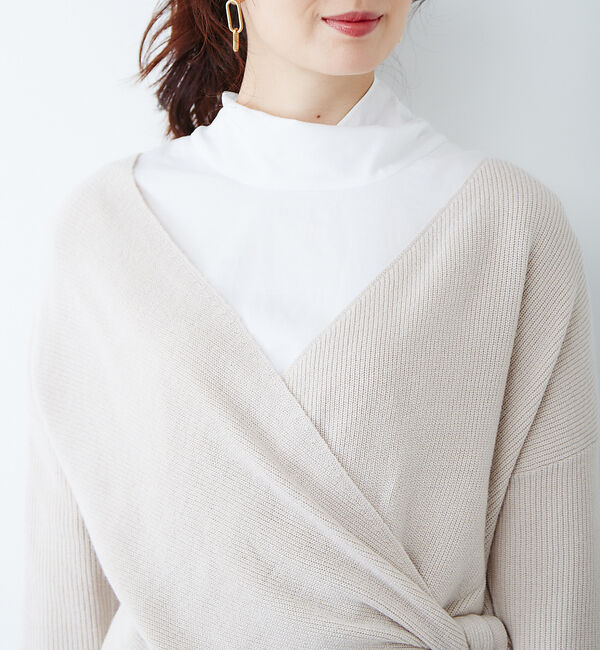 Rouge vif「カシュクールニットワンピ」|ワンピース|