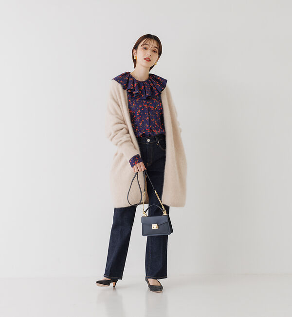 Rouge vif「フラワープリントフリルブラウス」|シャツ・ブラウス|