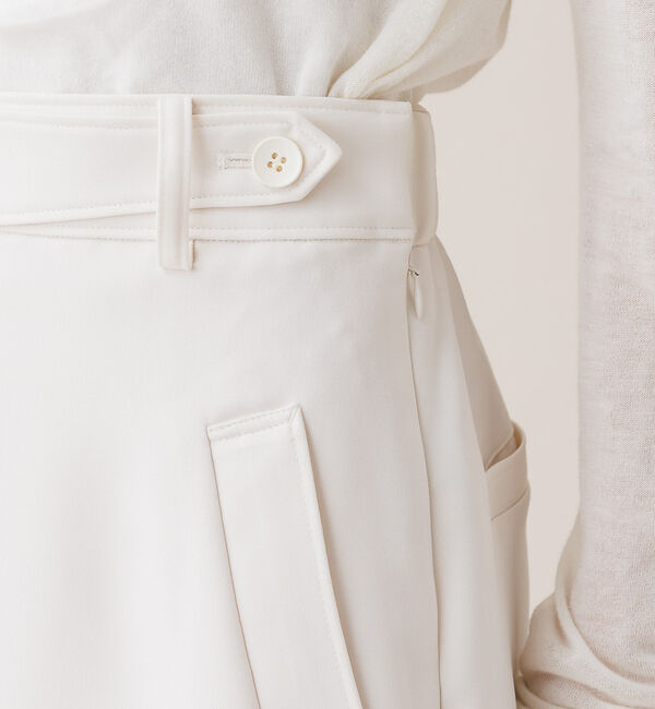 Rouge vif「【XSサイズ展開】 デザインベルトトラペーズスカート」|スカート|