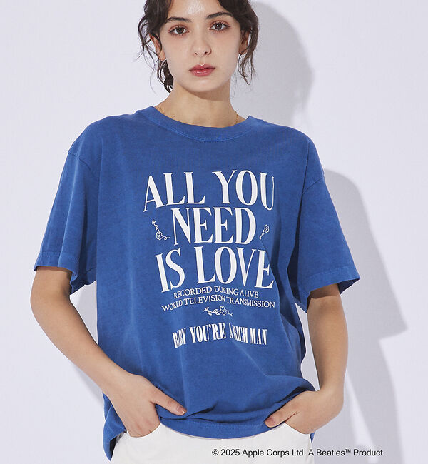 Rouge vif「【GOOD ROCK SPEED/グッドロックスピード】ロゴT / ラメプリント」|Tシャツ・カットソー|ブルー