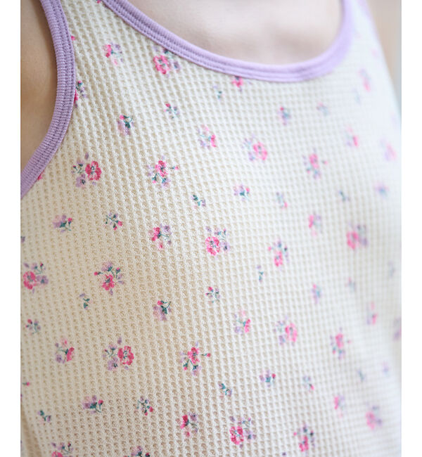 Rouge vif「【JEMORGAN / ジェーイーモーガン】クレリックタンクトップ/花柄/カップ」|キャミソール|