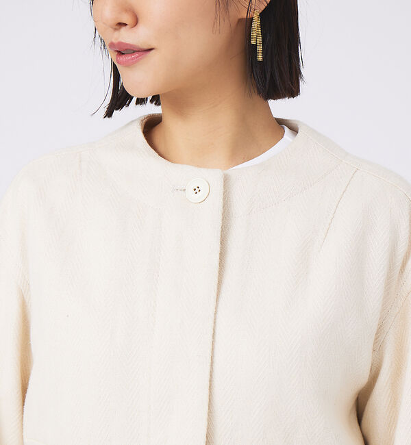 qualite「コットンヘンプフォルムブルゾン」|ブルゾン・スタジャン|