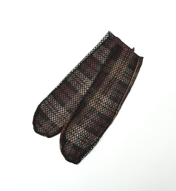 AU BANNISTER「●FAKUIチェック&times;ネットチュールソックス」|その他|