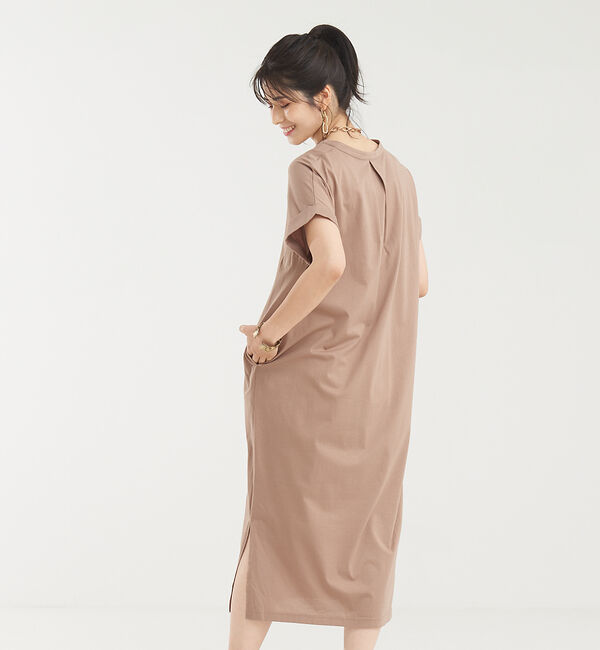 abahouse mavie「【大人のいちまんワンピ】シルケット天竺スキッパーワンピース」|ワンピース|