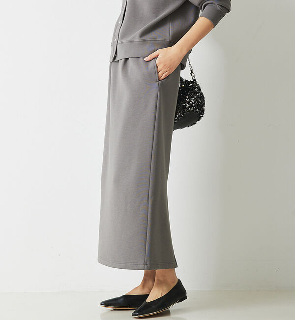 abahouse mavie「【セットアップ対応】シルキーダンボールタイトスカート」|スカート|グレー系その他1
