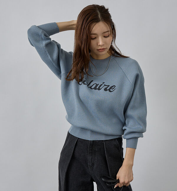 abahouse mavie「【再入荷】ロゴジャガードニット」|ニット・セーター|