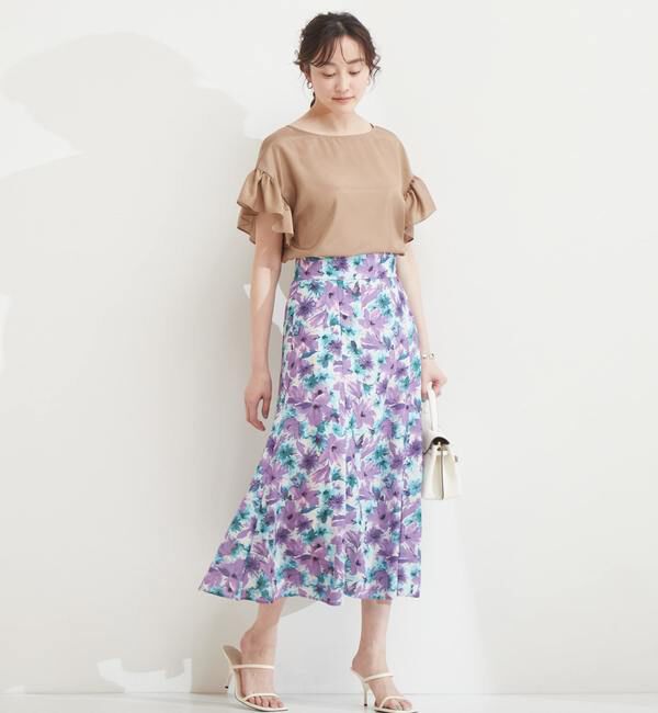 TIARA「カルゼフラワープリントマーメイドスカート」|スカート|
