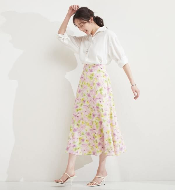 TIARA「カルゼフラワープリントマーメイドスカート」|スカート|