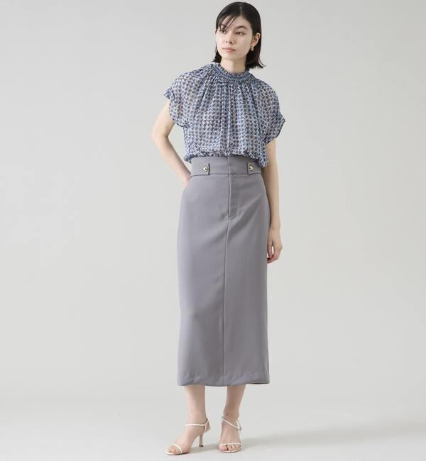 TIARA「ゴールドボタンタイトスカート（セットアップ可）」|スカート|