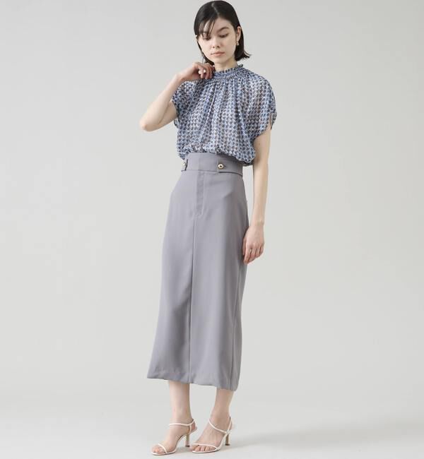 TIARA「ゴールドボタンタイトスカート（セットアップ可）」|スカート|